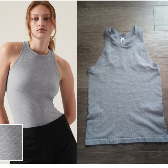 Athleta | Renew Seamless Racerback Tank In Grey - Picture 1 of 12